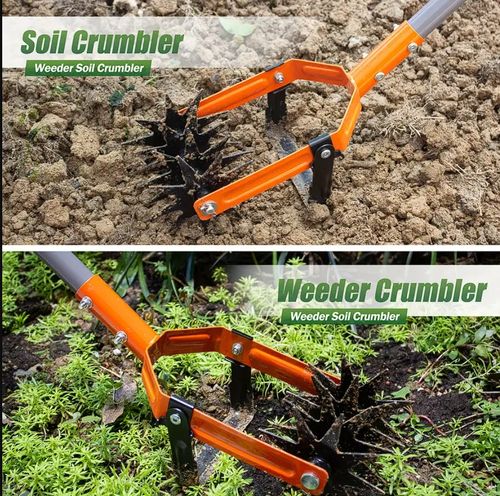 Adjustable Garden Hand Tiller & Weeder
