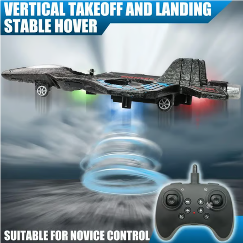 🎉🎉RC Stunt Fighter Jet Toy for Kids with 360° Flips & LED Lights