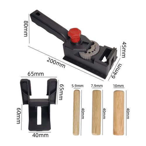 38-Piece Color Box Set Dowel Drill Guide