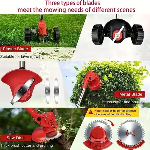 Lithium battery roller lawn mower