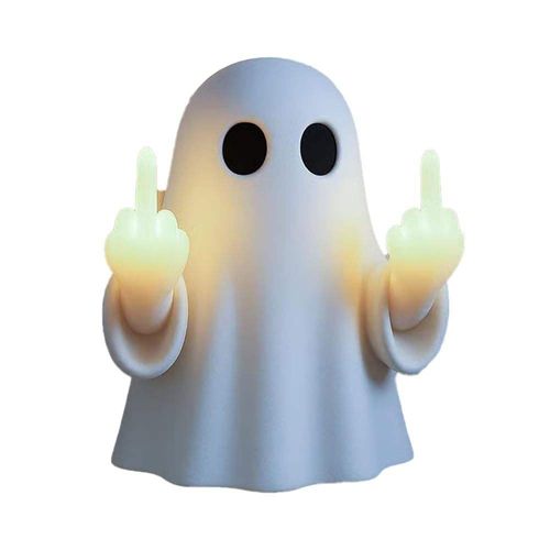 Big Middle finger Cute Ghost