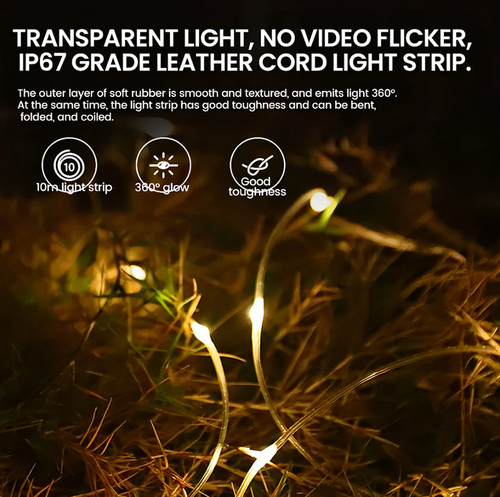 10m Outdoor Waterproof Portable Stowable String Light