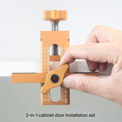 Aluminum alloy multifunctional cabinet door installation aid