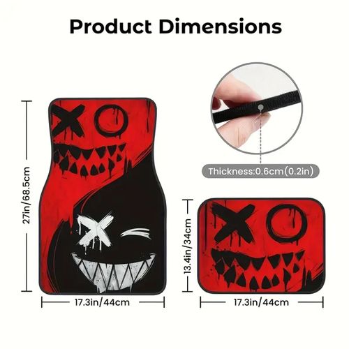 Anti-Slip Base Car Floor Mats  4pcs