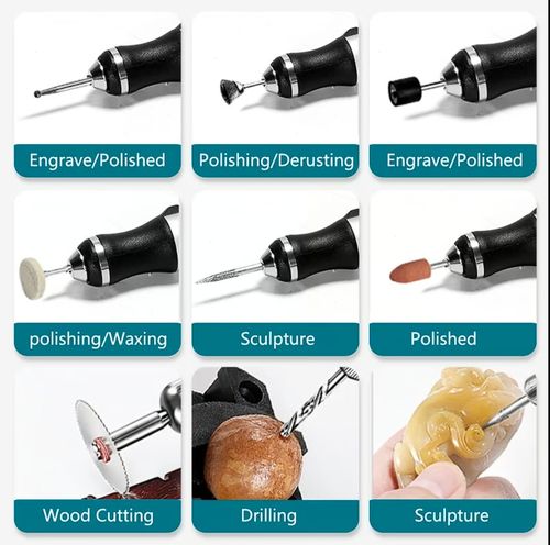 Rechargeable mini electric engraving machine set