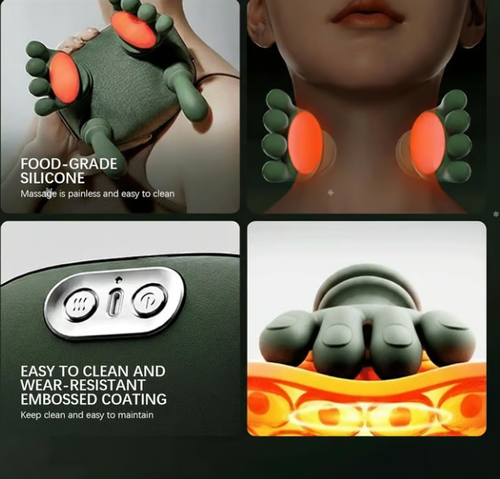 3D Shiatsu Neck & Shoulder Massager with Soothing Heat - Deep Tissue Kneading for Back & Neck Pain Relief