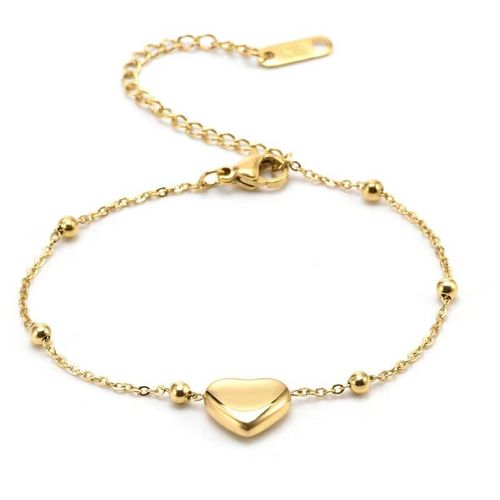 Fashionable titanium steel heart - shaped necklace.