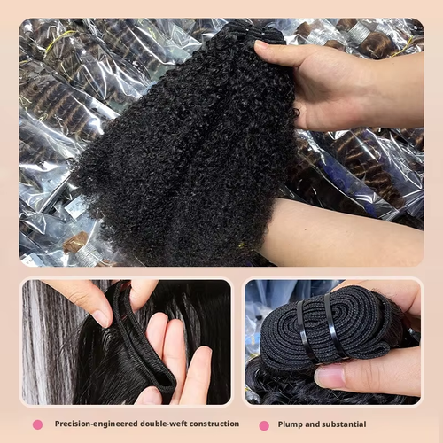 Real human hair 4C hair extensions human hair wigs full of real hair