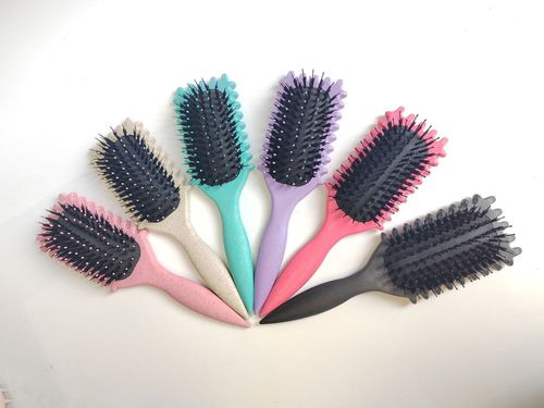 Blue 2-in-1 Hair Styling & Massage Comb - Promotes Blood Circulation, Tames Frizzy Hair, Prevents Static | PP & Wheat Straw Material, Gentle on Hair and Scalp