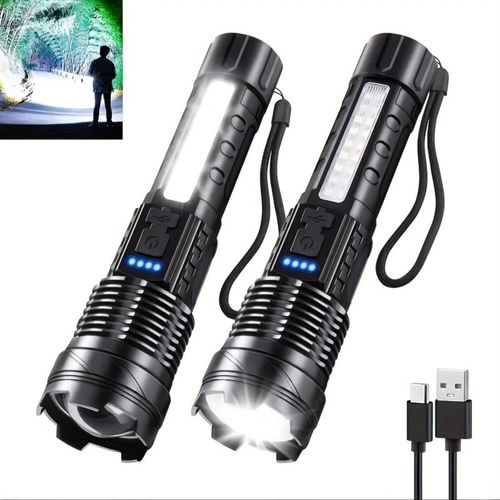 Laser Flashlight High Lumens , Super Bright Led Flashlights with 7 Light Modes,Powerful Handheld Flash Light for Camping Home Emergencies