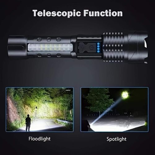 Laser Flashlight High Lumens , Super Bright Led Flashlights with 7 Light Modes,Powerful Handheld Flash Light for Camping Home Emergencies