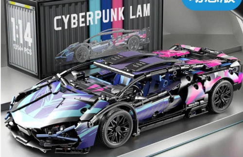 BlocX 1314PCS DIY Sports Car Model Building Block Set Colorful 1:14 Scale RC Car Kit