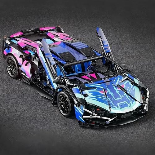 BlocX 1314PCS DIY Sports Car Model Building Block Set Colorful 1:14 Scale RC Car Kit