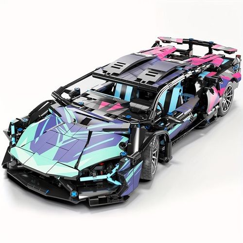 BlocX 1314PCS DIY Sports Car Model Building Block Set Colorful 1:14 Scale RC Car Kit