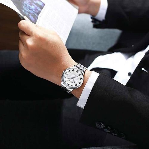 Waterproof Wristwatch Stainless Steel Quartz Luminous Function  Watches