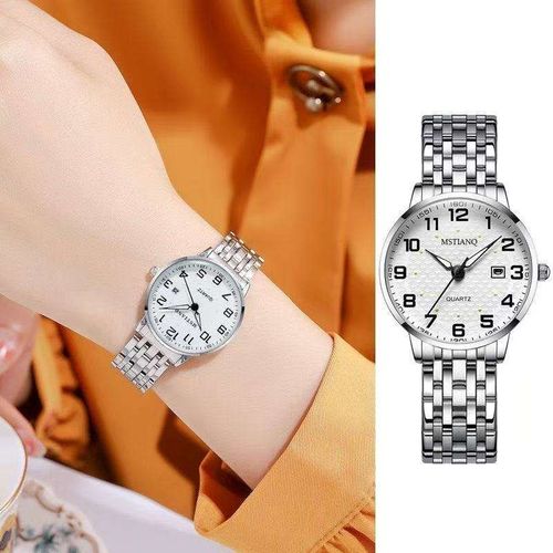 Waterproof Wristwatch Stainless Steel Quartz Luminous Function  Watches