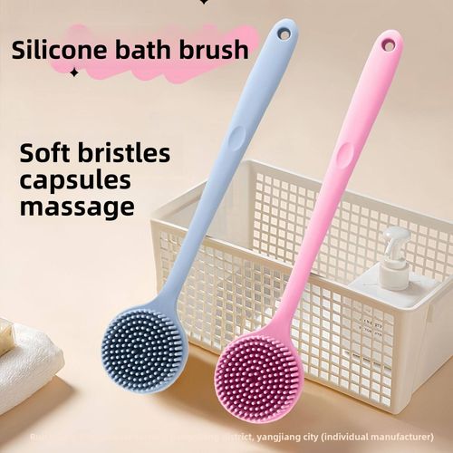 Multi-Purpose Long Handle Silicone Bath Brush