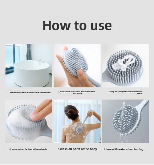Multi-Purpose Long Handle Silicone Bath Brush