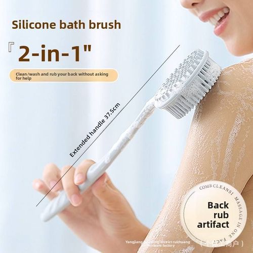 Multi-Purpose Long Handle Silicone Bath Brush
