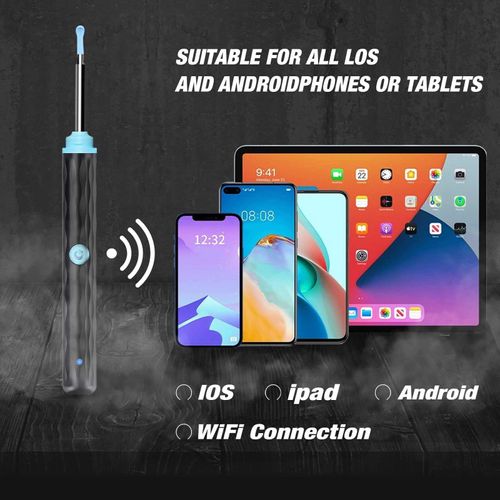 Ear Wax Removal with Camera1920p Wireless Ear Cleaner Multiple Interchangeable Heads