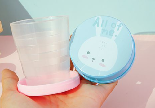 Portable Reusable Plastic Folding Cup Water Drinking Cup For Travel Outdoor（Buy one get two)