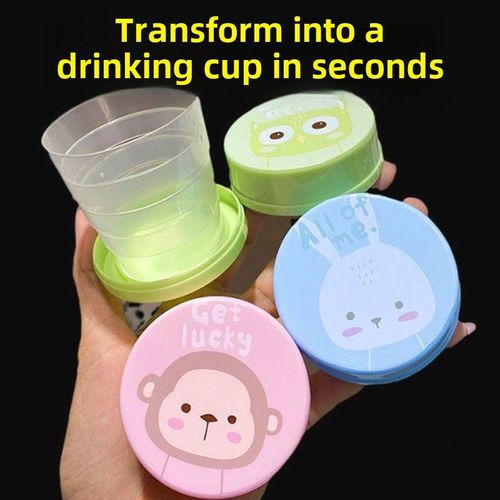 Portable Reusable Plastic Folding Cup Water Drinking Cup For Travel Outdoor（Buy one get two)
