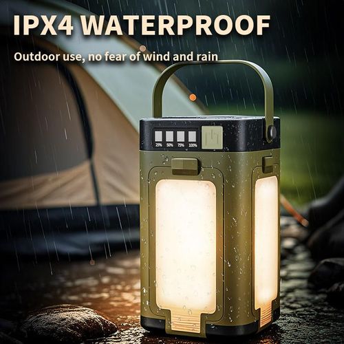 TAIKOO Solar Camping Light for Outdoor Hiking and Emergency Camping Light with Power Bank Function and Hook
