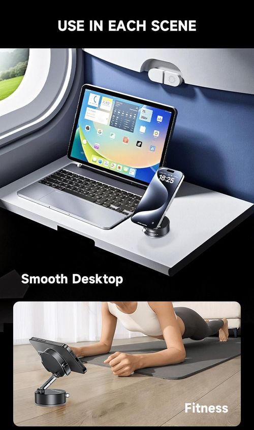 Car Magnetic Phone Holder Hands Free Double Sided Magnetic Vacuum Suction Phone Mount Holder for All Phones