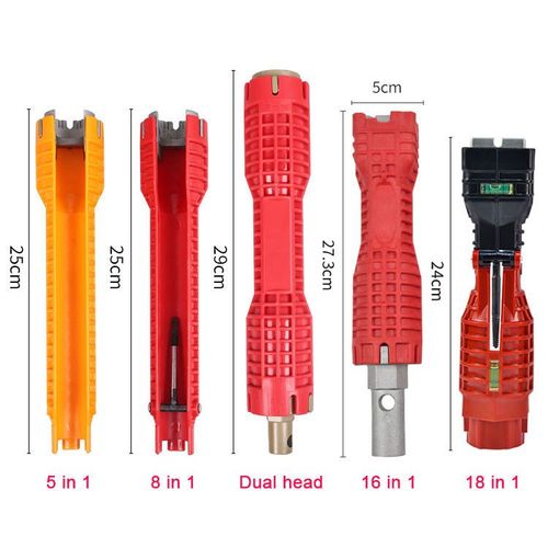 8 in 1 Multi-functional Bathroom Water Pipe Spanner Tools Faucet and Sink Installer Wrench