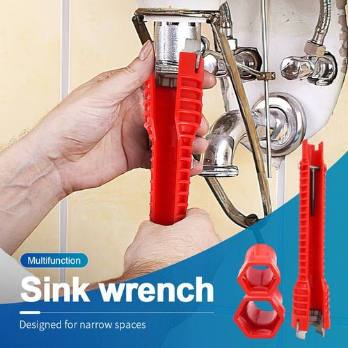 8 in 1 Multi-functional Bathroom Water Pipe Spanner Tools Faucet and Sink Installer Wrench