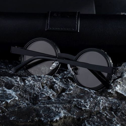 Round Adjustable ND Polarized UV400 Shades Sun Glasses Sunglasses for Women Men