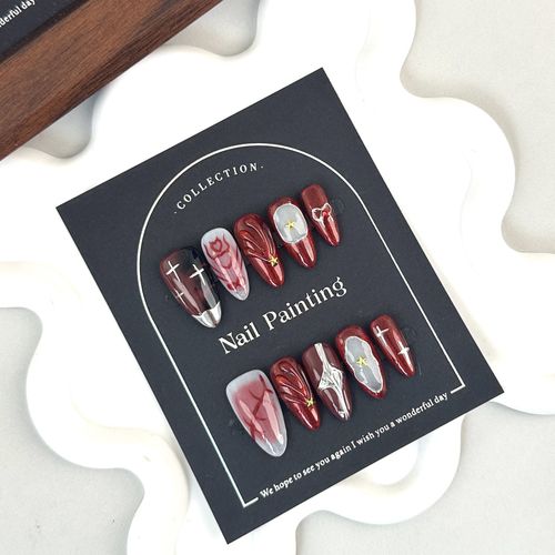 Diamond handmade nail art（zjm005）