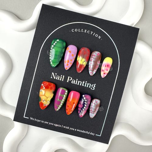 Snake pattern high-end nail art（zjm011）