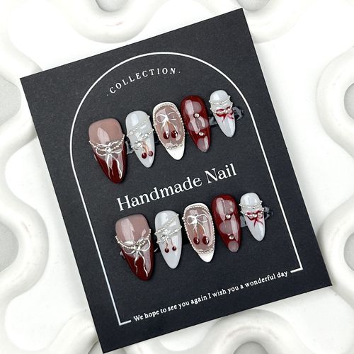 Hand-painted carved nail art（zjm024）