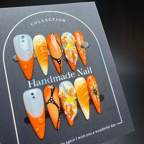 Hand-painted nail art (zjl002)