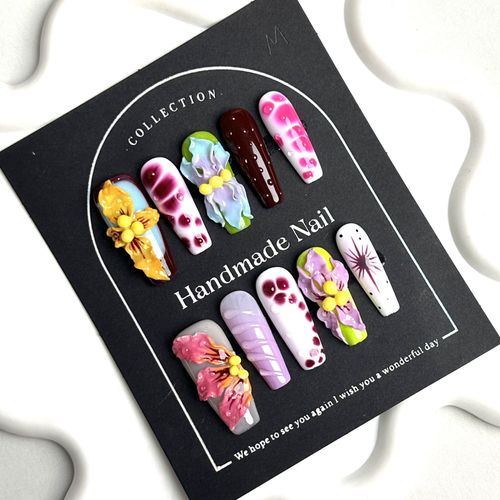 Hand-carved nail art (zjl004)