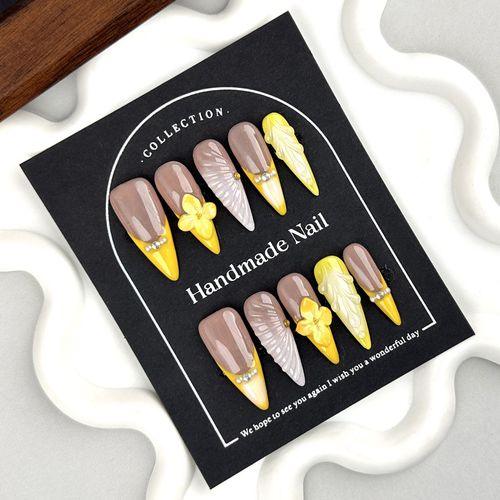 Pure hand-carved nail art (zjl005)