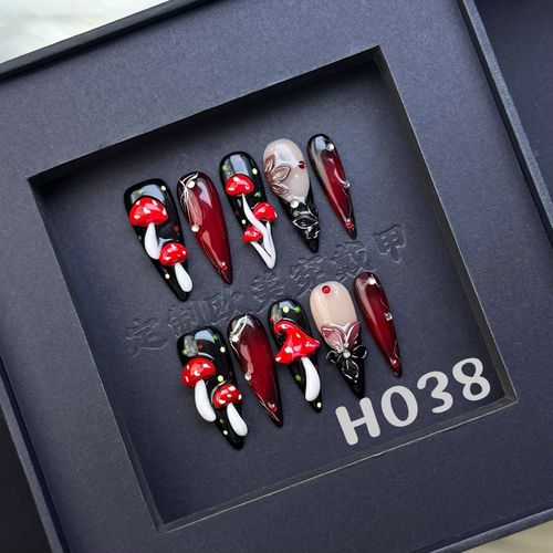 Cute Mushroom Nail Art (zjl007)