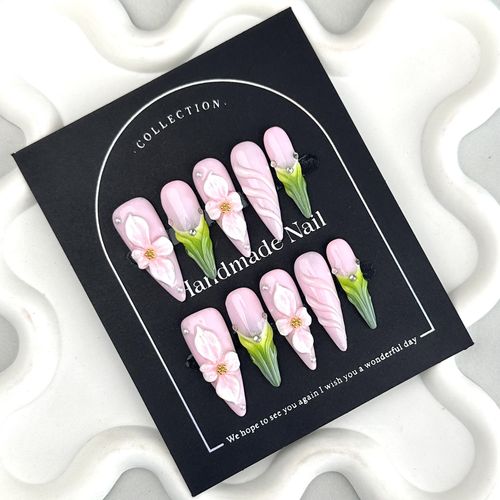 Gradient unique carved nail art (zjl010)