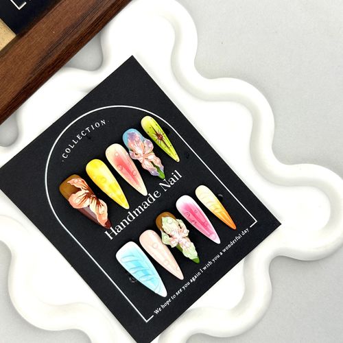 Pure hand-carved petal nail art (zjl011)
