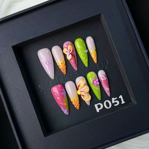 Colorful transparent three-dimensional nail art (zjl013)