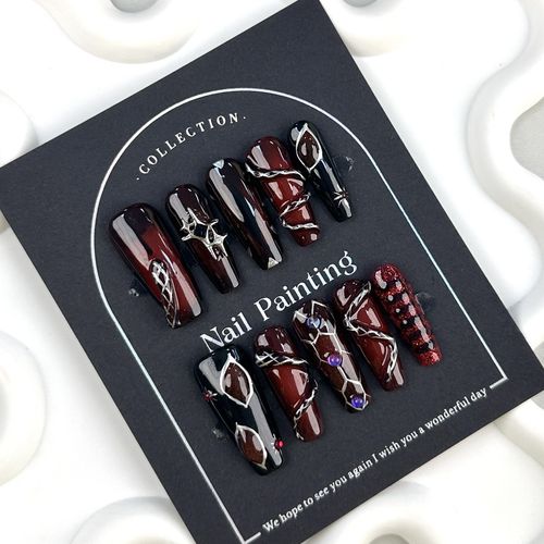 Handmade snake nail art (zjl016)