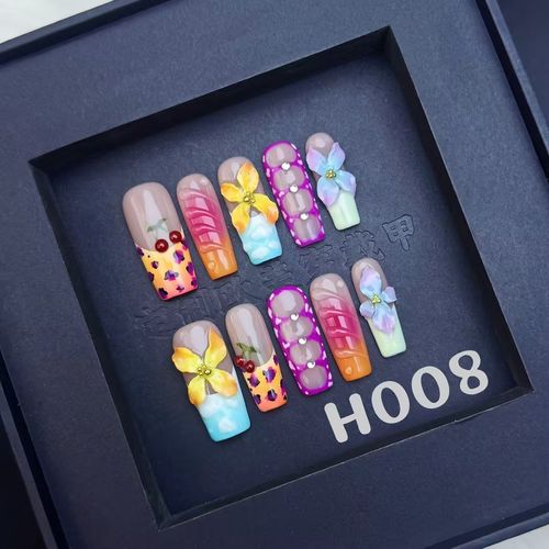 Three-dimensional carved nail art (zjl018)