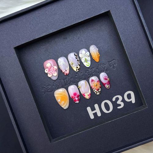 Hand-carved nail art (zjs001)