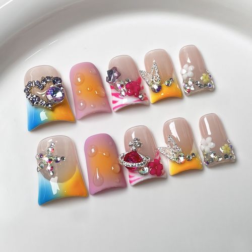 Magical Sweetheart Diamond Nail Art (zjs010)