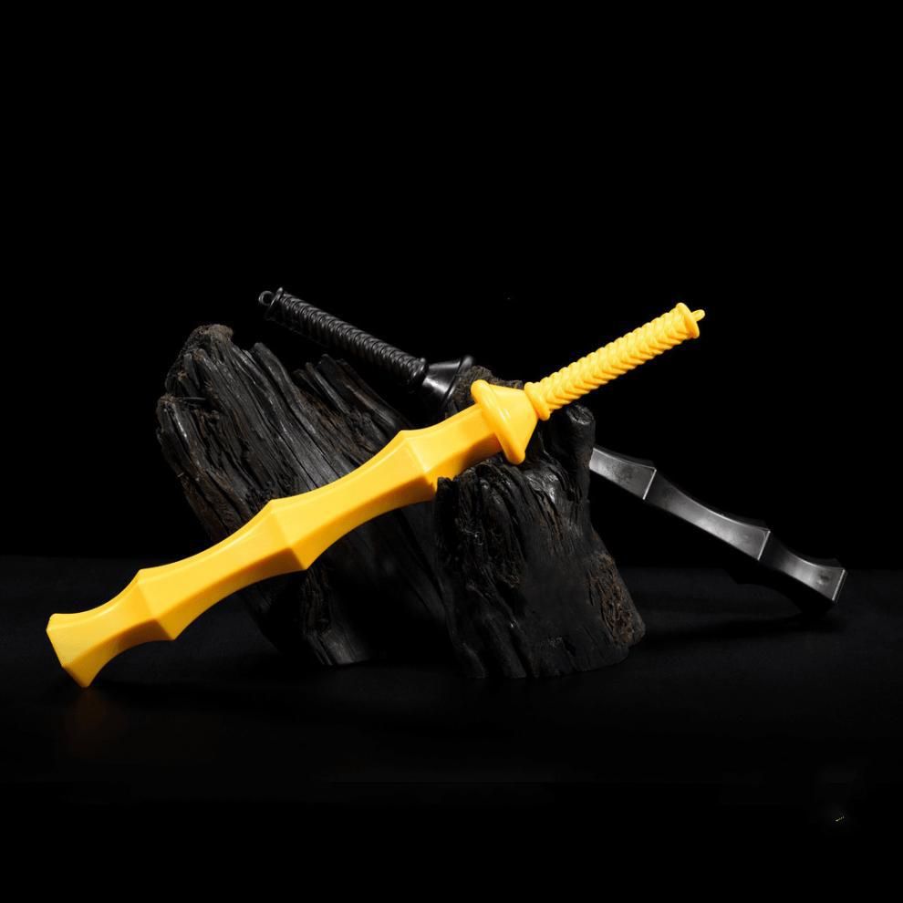 Solid Plastic Self - Defense Stick, Ornaments, Collection, Black, Gold