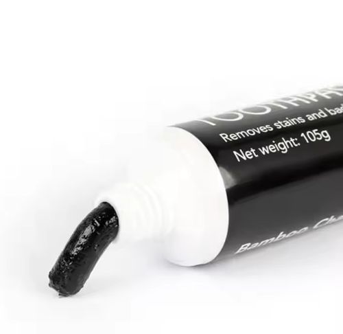 Stain removal, bad breath, oral care, teeth whitening, natural black bamboo activated charcoal toothpaste 105g