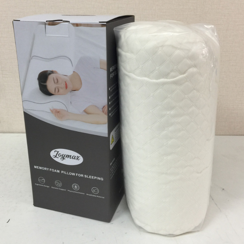 Ergonomic memory foam cervical pillow designed to support the neck and relieve pain  features a washable cover and is suitable for both side and back sleepers.