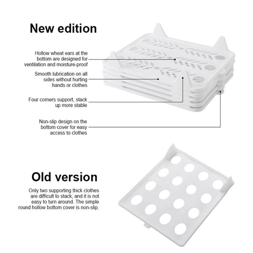Plastic Clothes Folding Board Stackable Wardrobe Organizer Space Saving Storage Rack for Home Kenya