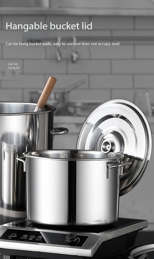 30cm×30cm Thickened Stainless Steel Stock Pot With Lid